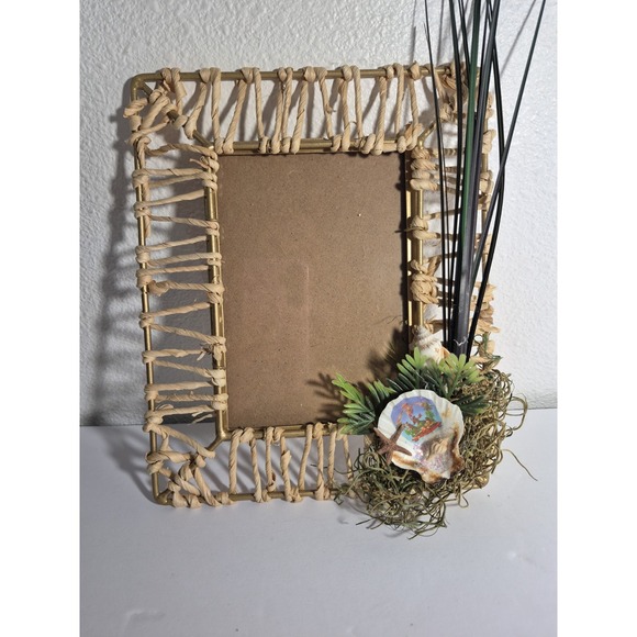 Other - Tiki Hand Crafted Ocean Beach tropical  Photo Frame
